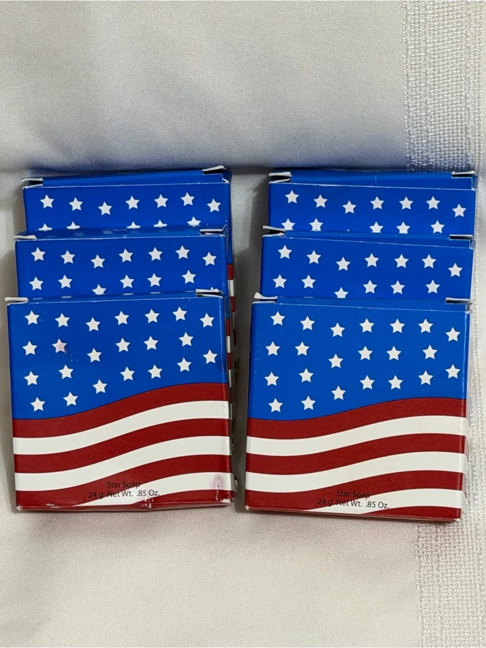 Lot of 6 Vintage 2007 Avon Star Shaped Soap Red White Blue Patriotic 4th of July
